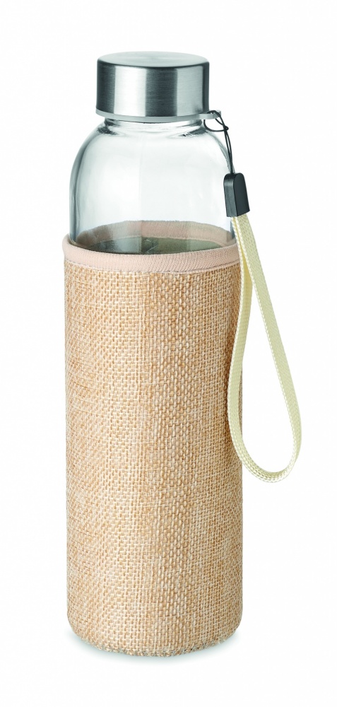 Logotrade corporate gift picture of: Glass bottle in pouch 500ml