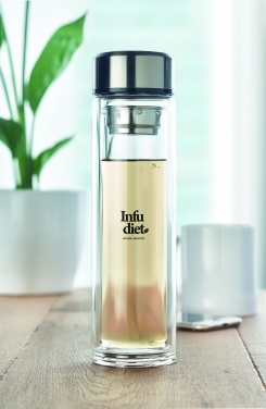 Logo trade promotional merchandise image of: Bottle with touch thermometer