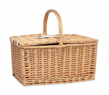 Logo trade promotional gifts picture of: Wicker picnic basket 4 people