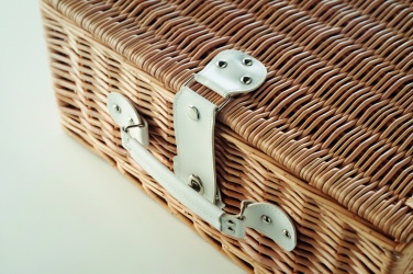 Logo trade promotional gift photo of: Wicker picnic basket 4 people