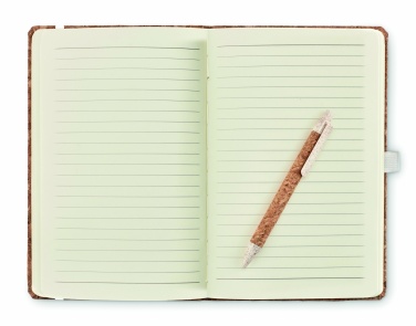 Logo trade promotional giveaways picture of: A5 cork notebook with pen