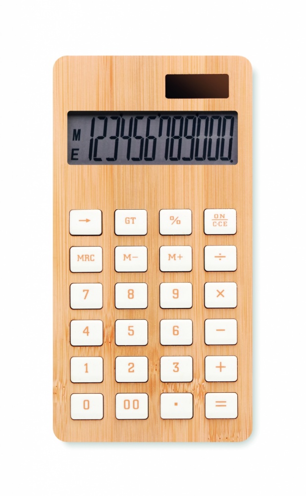 Logo trade advertising product photo of: 12 digit bamboo calculator