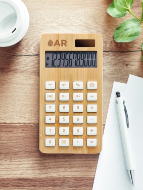 Logotrade promotional merchandise picture of: 12 digit bamboo calculator