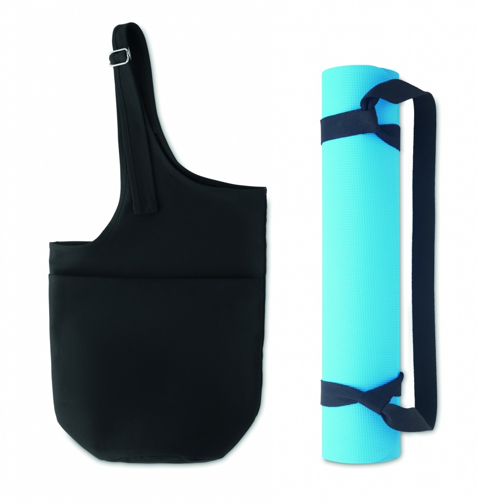Logo trade business gifts image of: Fitness yoga matt rope and bag