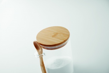Logo trade promotional gifts picture of: Glass jar with spoon 600 ml