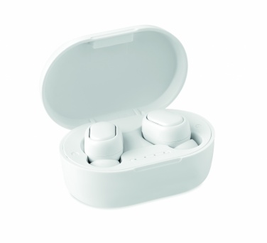 Logo trade business gifts image of: Recycled ABS TWS earbuds