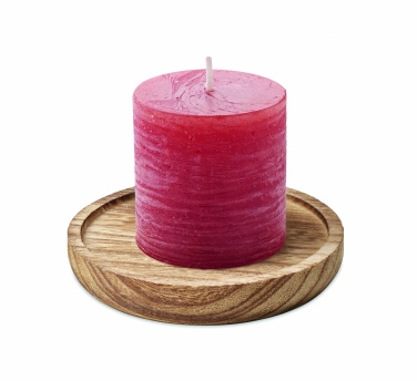 Logotrade business gift image of: Candle on round wooden base