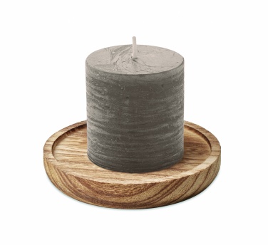 Logotrade promotional gift image of: Candle on round wooden base