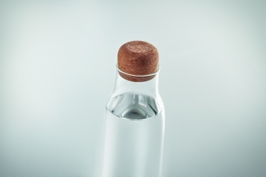 Logo trade business gifts image of: Glass bottle cork lid 600 ml