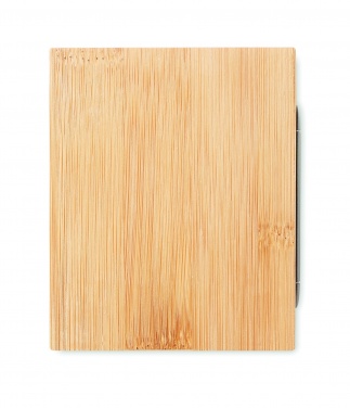 Logo trade promotional merchandise image of: Bamboo pen holder and LCD clock