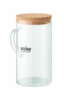Logo trade promotional merchandise photo of: Borosilicate glass decanter 1L