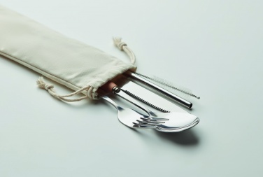 Logo trade promotional merchandise image of: Cutlery set stainless steel