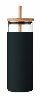 Logotrade promotional merchandise photo of: Glass tumbler 450ml bamboo lid