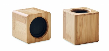 Logotrade advertising product picture of: Set of Bamboo wireless speaker