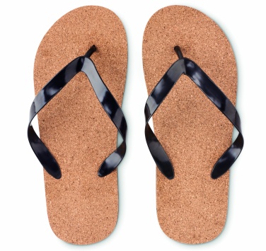 Logo trade business gifts image of: Cork beach slippers L