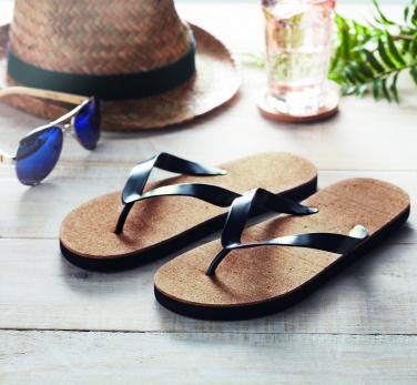 Logo trade promotional gift photo of: Cork beach slippers L