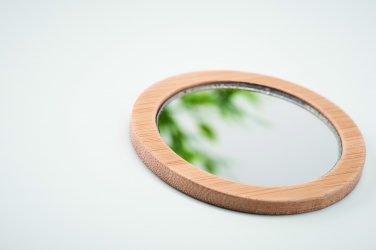 Logotrade promotional giveaway image of: Bamboo make-up mirror