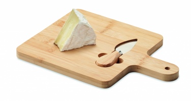 Logo trade advertising products picture of: Cheese board set in bamboo Bremen