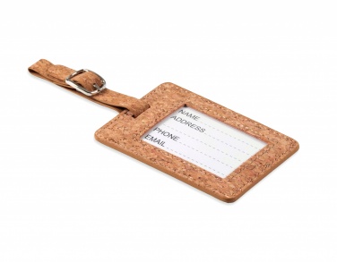 Logo trade promotional gifts image of: Cork luggage tag