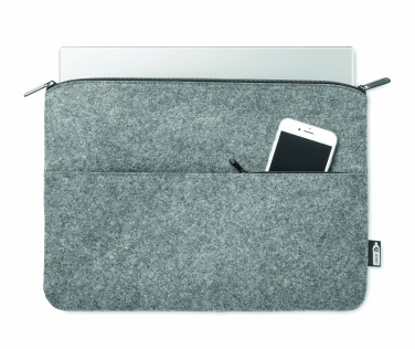 Logo trade advertising products image of: RPET felt zipped laptop bag