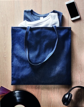 Logo trade promotional giveaways image of: Recycled denim shopping bag