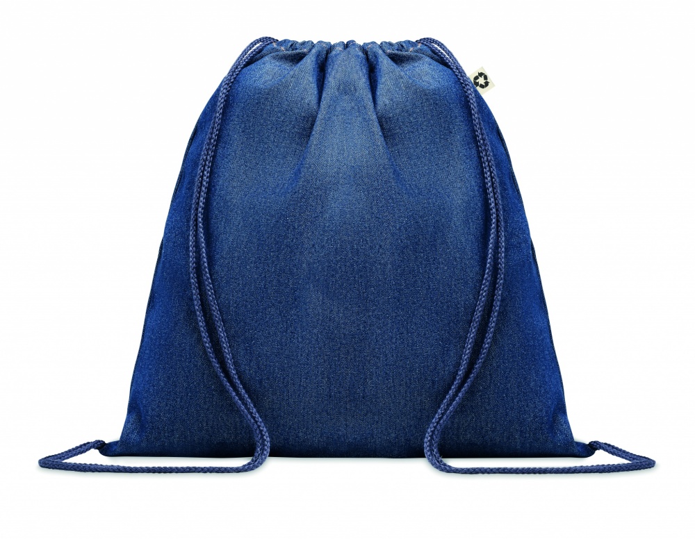 Logotrade business gift image of: Recycled denim drawstring bag