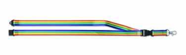 Logo trade advertising products image of: Rainbow RPET lanyard
