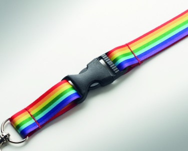 Logotrade advertising products photo of: Rainbow RPET lanyard