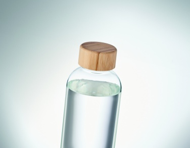 Logo trade advertising product photo of: Glass bottle 650ml bamboo lid