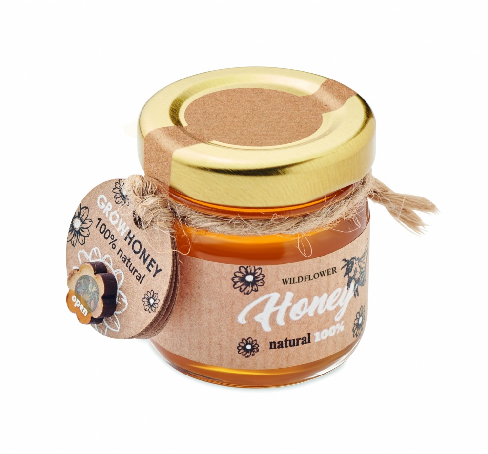 Logotrade advertising product picture of: Wildflower honey jar 50 gr