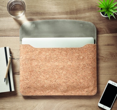 Logo trade business gift photo of: Cork laptop bag magnetic flap