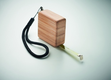 Logotrade promotional merchandise image of: Measuring tape in bamboo 1m