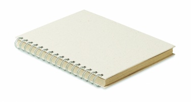 Logo trade promotional merchandise image of: A5 grass notebook 80 lined