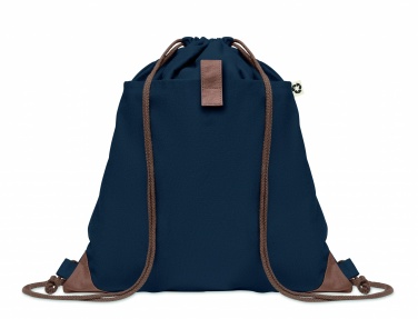 Logo trade corporate gifts image of: Recycled cotton drawstring bag