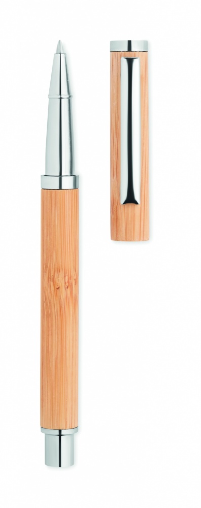Logo trade promotional merchandise photo of: Bamboo gel pen