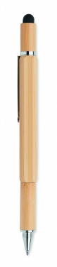 Logotrade corporate gift image of: Spirit level pen in bamboo