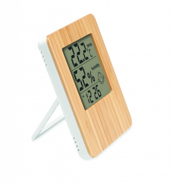Logotrade promotional item image of: Bamboo weather station