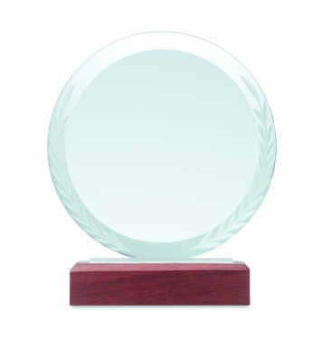 Logo trade business gifts image of: Round award plaque