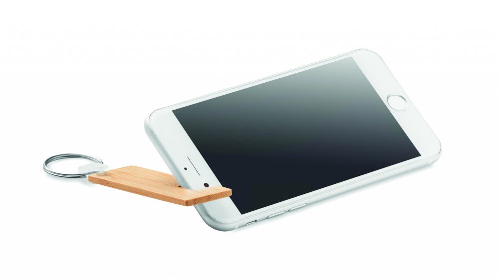 Logotrade promotional merchandise picture of: Bamboo stand and key ring Savonlinna