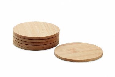 Logotrade promotional gift picture of: Set of 6 bamboo coasters