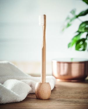 Logo trade advertising products picture of: Bamboo tooth brush with stand
