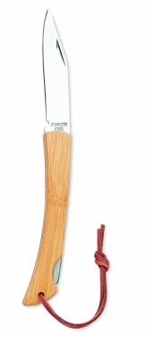 Logo trade promotional giveaways picture of: Foldable knife in bamboo