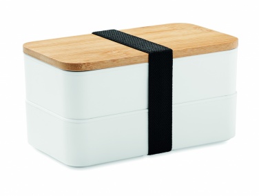 Logo trade promotional products image of: Lunch box in PP and bamboo lid