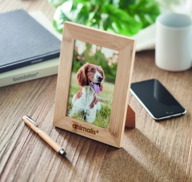 Logo trade promotional items picture of: Bamboo photo frame