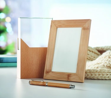 Logo trade corporate gifts picture of: Bamboo photo frame