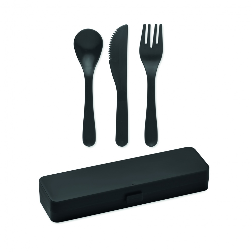Logotrade promotional giveaway image of: Cutlery set recycled PP