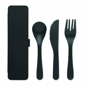 Logo trade promotional gifts picture of: Cutlery set recycled PP