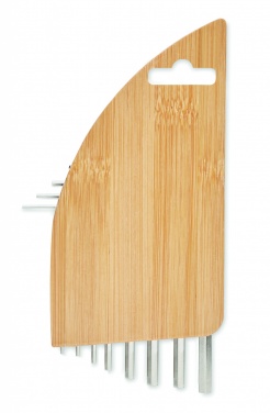 Logotrade promotional merchandise photo of: Hex key set in bamboo