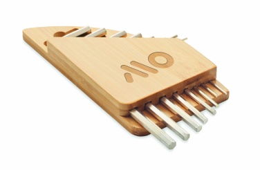 Logotrade corporate gift image of: Hex key set in bamboo