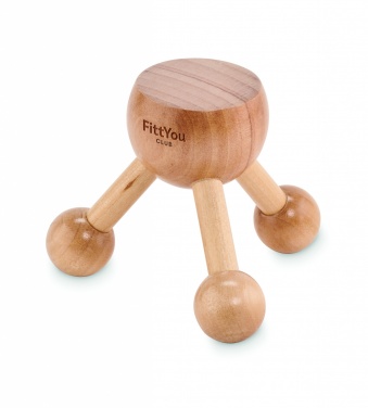 Logo trade promotional merchandise photo of: Hand held massager in wood